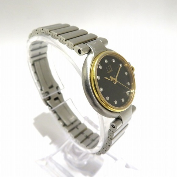 DUNHILL Millennium 12P Diamond Quartz Watch Ladies - Picture 3 of 9